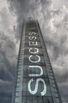 Succes Concept with Skyscraper Stock Photos