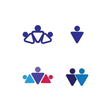 Succes logo team work brand and business logo, vector community, unity colo.. Stock Illustration