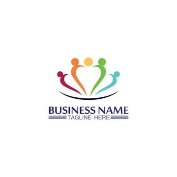 Succes logo team work brand and business logo, vector community, unity colo.. イラスト素材