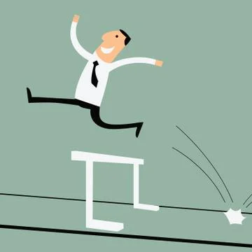 Success across hurdle Stock Illustration