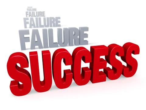 Success after failure Stock Illustration