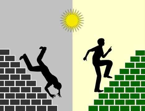 Success after Failure Stock Illustration