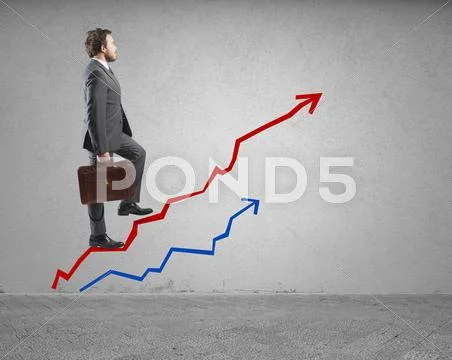 Success and determination in business Stock Illustration