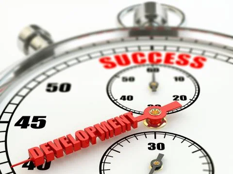 Success and development concept. stopwatch. Stock Illustration