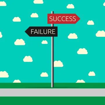Success and failure, choice Stock Illustration