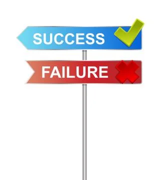 Success and failure indicator Stock Illustration