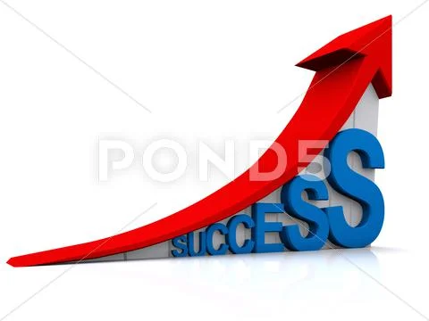 Success and growing graph Stock Illustration
