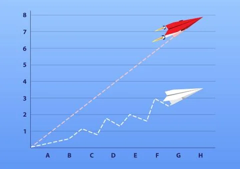 Success and ups and downs Stock Illustration