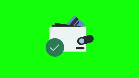 Success approved payment on green screen animation (Chroma key) Video stock 310526930