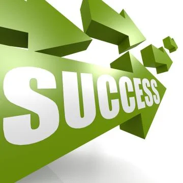 Success arrow in green Stock Illustration