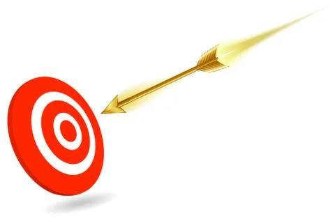 Success Arrow with Target Stock Illustration