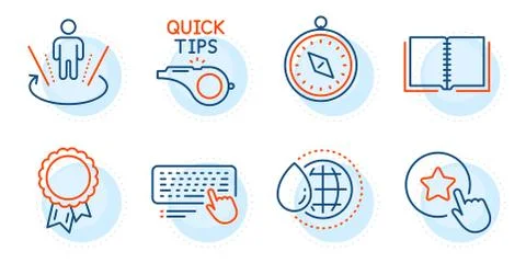 Success, Augmented reality and Book icons set. Travel compass, Tutorials and 스톡 일러스트