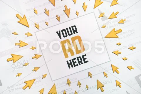 Success banner advertisement concept Stock Illustration
