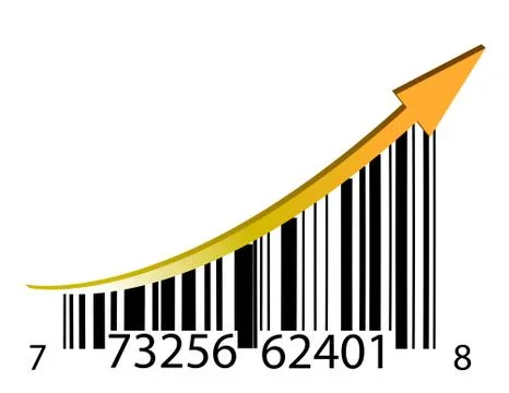 Success bar code illustration design over a white background Illustrazione stock