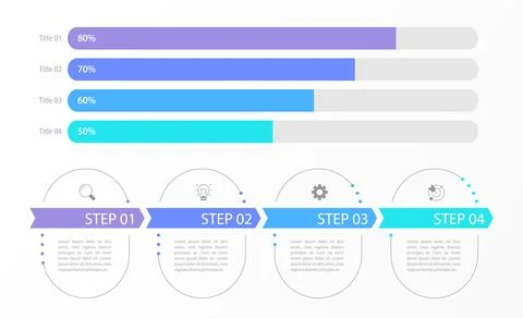 Success bar graph infographic chart design template Illustrazione stock