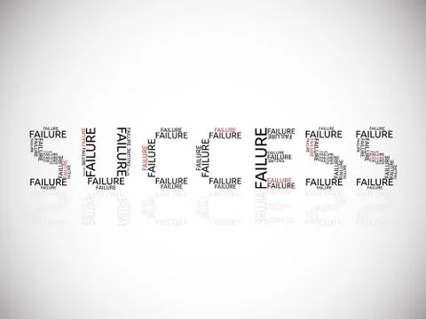 Success built on failures Stock Illustration