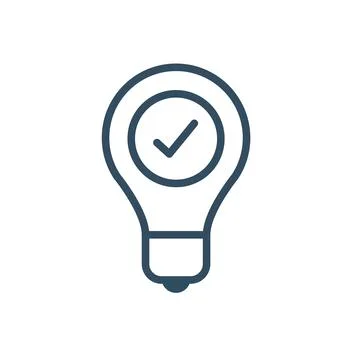 Success Bulb Line Vector Icon for Achievement, Success, Motivation and more. Stock Illustration