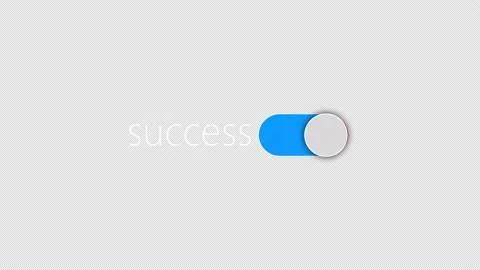 Success button on transparent background. Successful slider. Alpha channel. Stock Footage 233584024