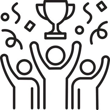 Success celebration icon Stock Illustration