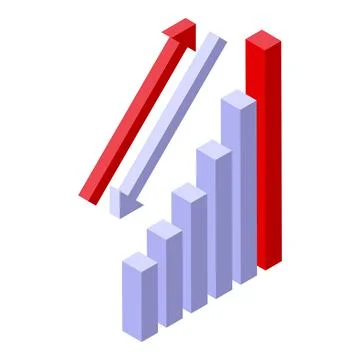 Success chart icon isometric vector. Self realization Stock Illustration