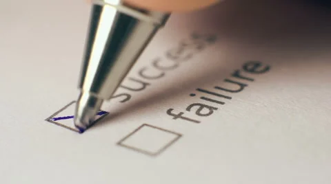 Success Checkbox Marking Survey Stock Footage 43218198