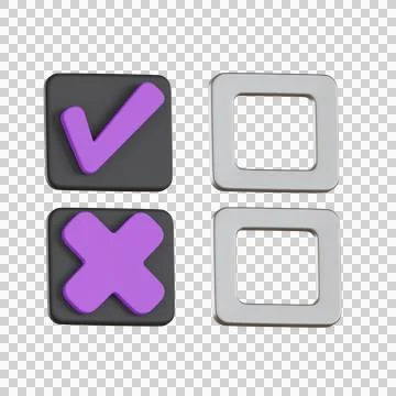 Success checkmark User Interface 3D icon Illustrazione stock