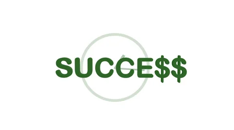 Success with clock on the back background. Stock Footage 67443769