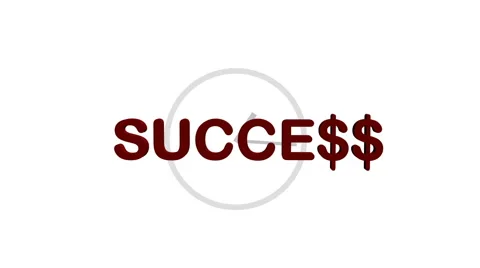 Success with clock on the back background. 库存影片 67444303