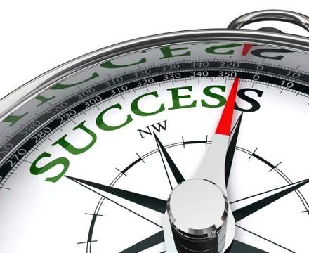 Success compass conceptual image Illustrazione stock