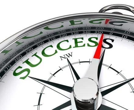 Success compass conceptual image Stock Illustration