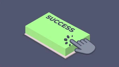 Success computer keyboard key. Keyboard keys icon button. Keys, button Stock Footage 205147003