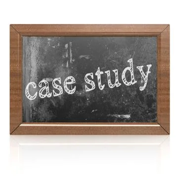 Success concept with case study on blackboard Stock Illustration