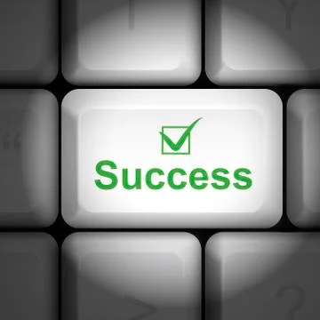 Success concept with computer keyboard Stock Illustration