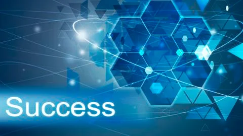 Success concept, Innovation Computer Data Technology, background blue Stock Illustration