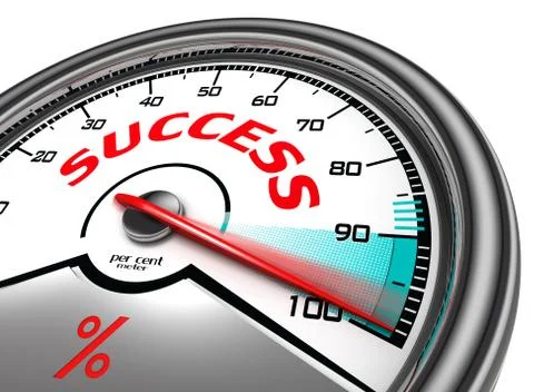Success conceptual meter Stock Illustration