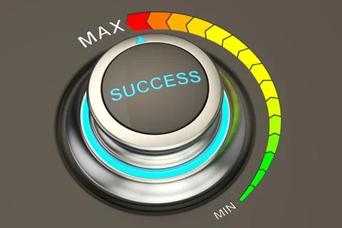 Success controller, highest level of success. 3D rendering Stock Illustration