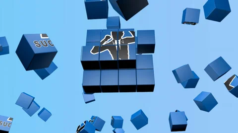 Success cubes Stock Footage 39792488