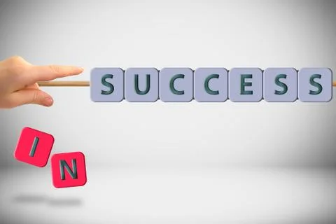 Success cubes in a team working concept Stock Photos