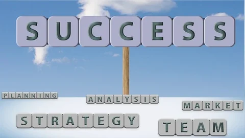 Success cubes words in a team working concept Stock Footage 72522669