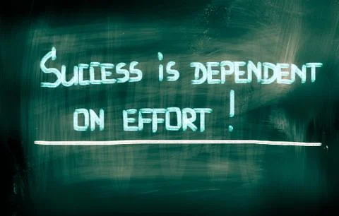 Success is dependent on effort concept Stock Illustration