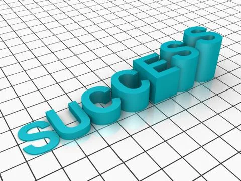 Success diagram on a grid Stock Illustration