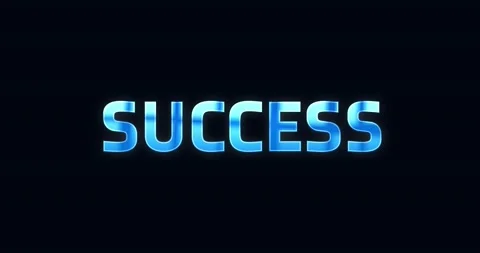 Success. Electric lightning word. Text Animation Stock Footage 138342579