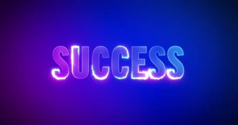 Success. Electric lightning words. Logotype Stock Footage 134665875