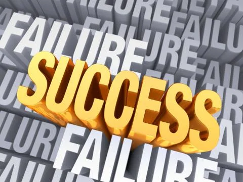 Success emerges from failure Stock Illustration