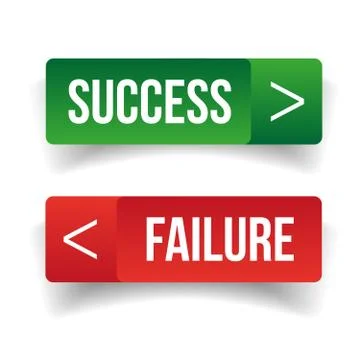 Success Failure sign button Stock Illustration