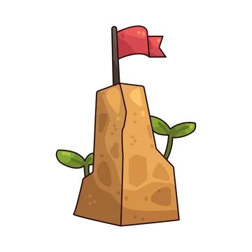 Success Flag illustration Ilustração Stock