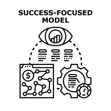 Success focused model of business analysis and strategy Stock Illustration