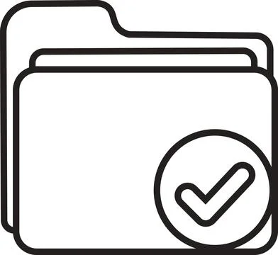 Success Folder Management Icon Stock Illustration