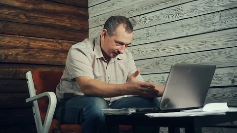 The success of freelancer working at the computer 스톡 동영상 97217139