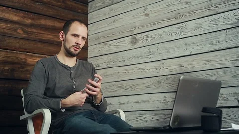 The success of freelancer working at the computer Stock Footage 102152647